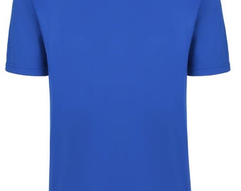 Men's Royal Blue Mock Neck CoolMax Polo Shirt by ReadyGOLF