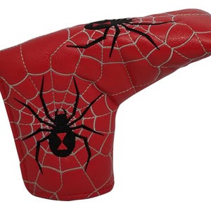 Black Widow Embroidered Putter Cover - Blade by ReadyGOLF
