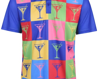 Shaken Not Stirred Mens Golf Polo Shirt by ReadyGOLF
