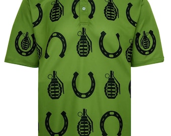 Horseshoes & Hand Grenades Mens Golf Polo Shirt by ReadyGOLF