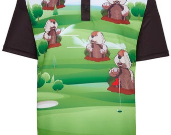 Dancing Gopher Mens Golf Polo Shirt by ReadyGOLF