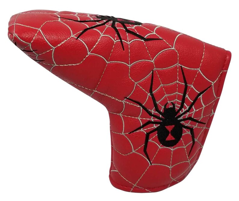 Black Widow Embroidered Putter Cover - Blade by ReadyGOLF