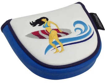 Surfer Girl Embroidered Mallet Putter Cover by ReadyGOLF