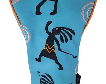 Golfing Kokopelli Embroidered Driver Headcover by ReadyGOLF