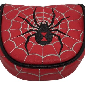 Black Widow Embroidered Putter Cover - Mallet by ReadyGOLF