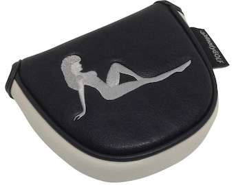 Mudflap Girl Embroidered Mallet Putter Cover by ReadyGOLF (Black)