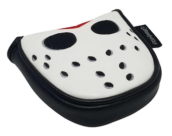 Hockey Goalie Mask Embroidered Putter Cover - Mallet
