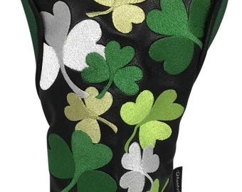 Shamrocks All-Over Embroidered Driver Headcover by ReadyGOLF