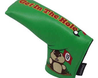 Dancing Gopher Green Embroidered Blade Putter Cover by ReadyGOLF