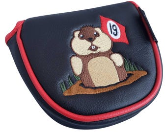 19th Hole Gopher Embroidered Putter Cover by ReadyGOLF - Mallet