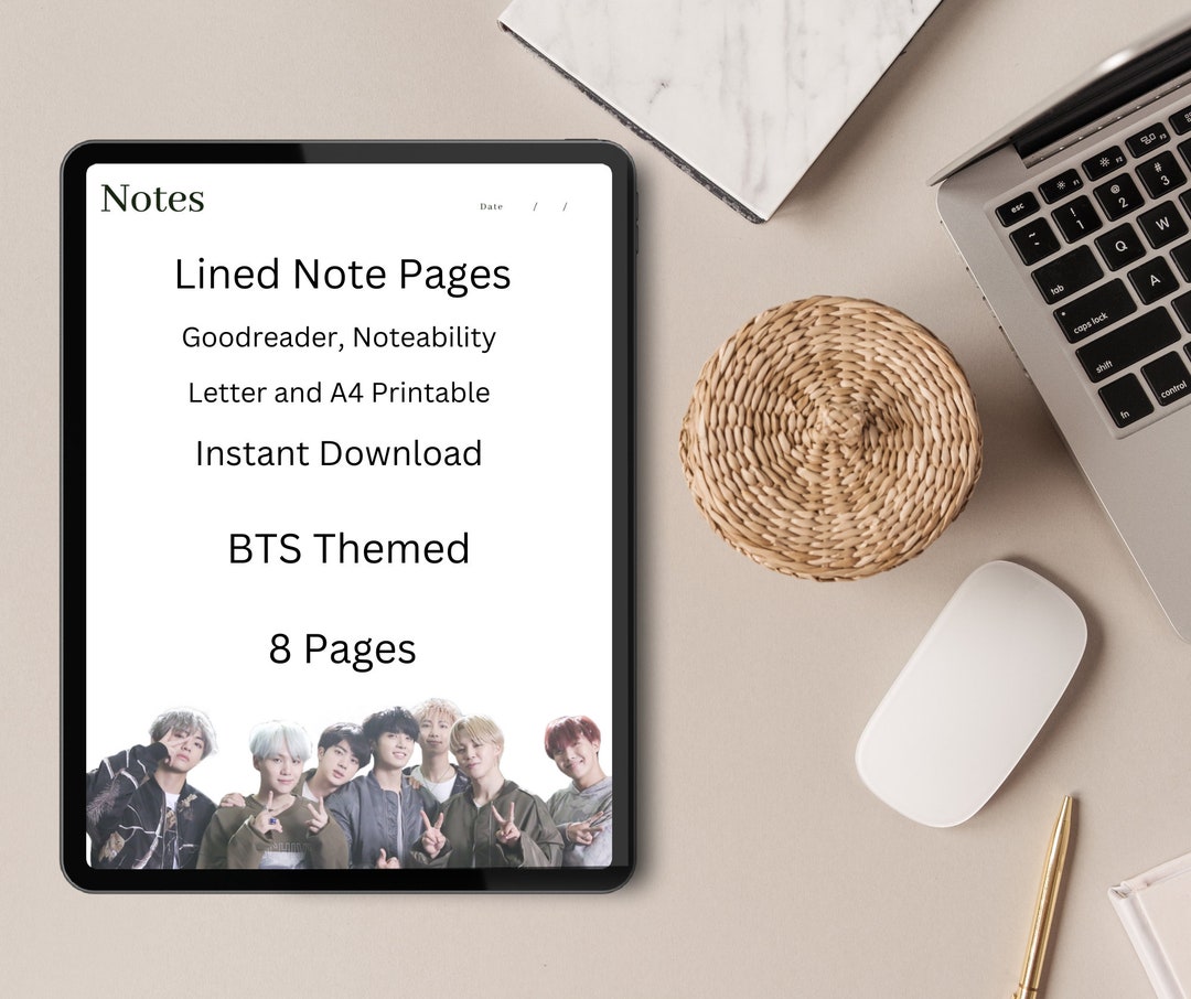 BTS Notes; Stationary; Journal Pages; Blank - Etsy