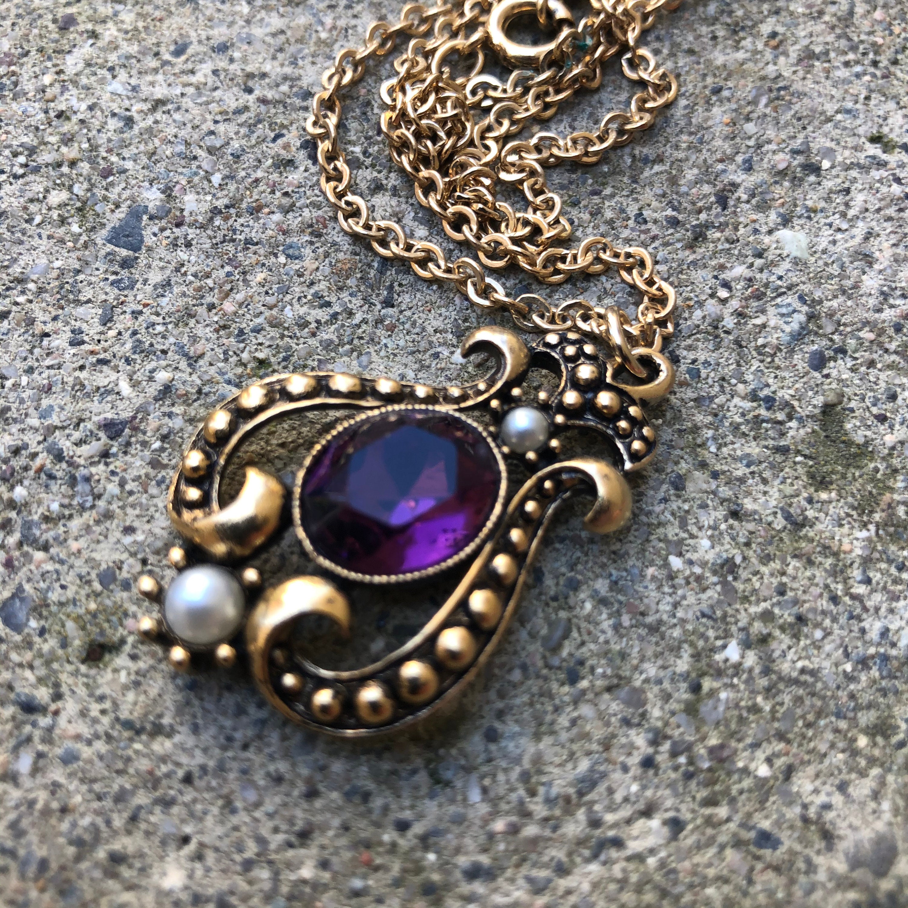 Avon amethyst deals necklace