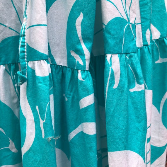 Early 1980's Vintage Summer Dress  - Light Teal B… - image 6