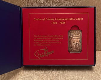 1986 Statue of Liberty 100th Anniversary Commemorative Ingot