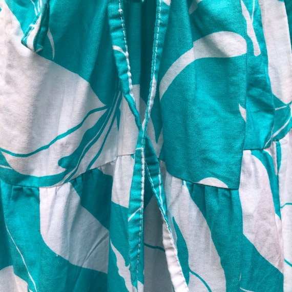 Early 1980's Vintage Summer Dress  - Light Teal B… - image 5