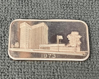 1973 Madison Mint Middlesex Bank Massachusetts 1 oz. Silver Art Bar