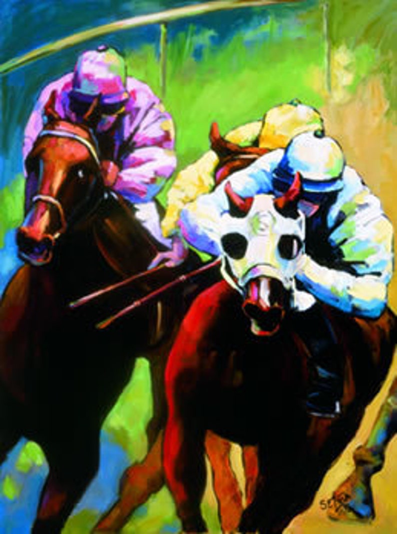 Secretariat, Horse Racing Art, Horse Racing, Horse Racing Print, Horse