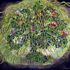 Bird Lover Art, Bird Wall Art, Spiritual Art, Spiritual Wall Art, Spiritual Print, Visionary Art, Fantasy Art, Ornithology Art, Ornithology