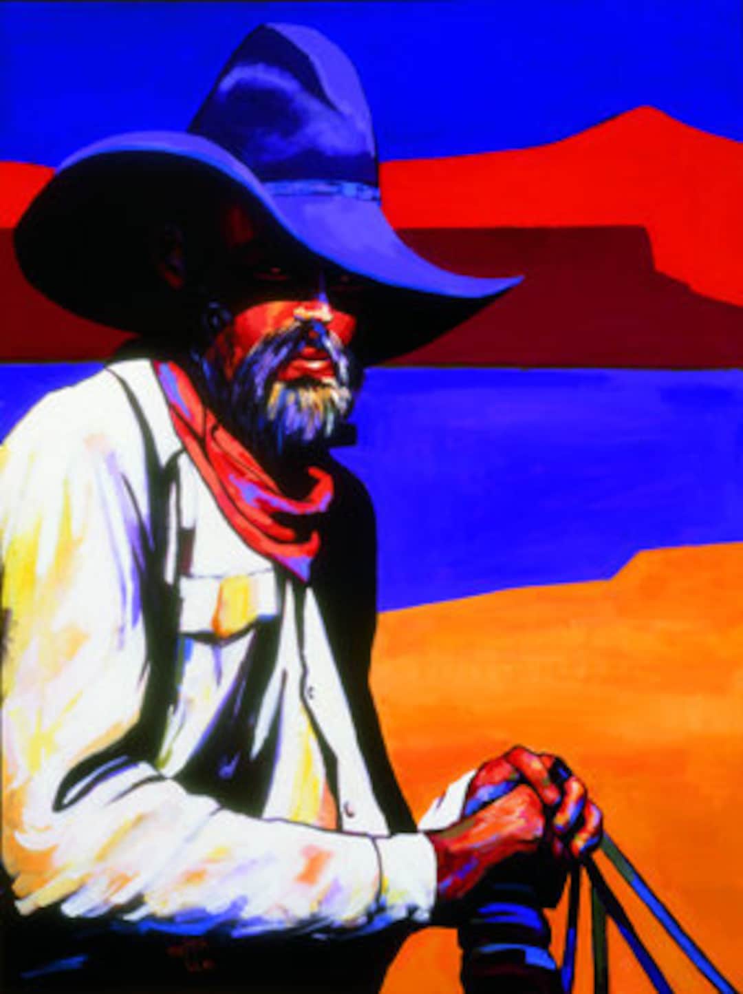 Cowboy Print, Cowboy Art, Wild West Art, Southwest Cowboy, Western