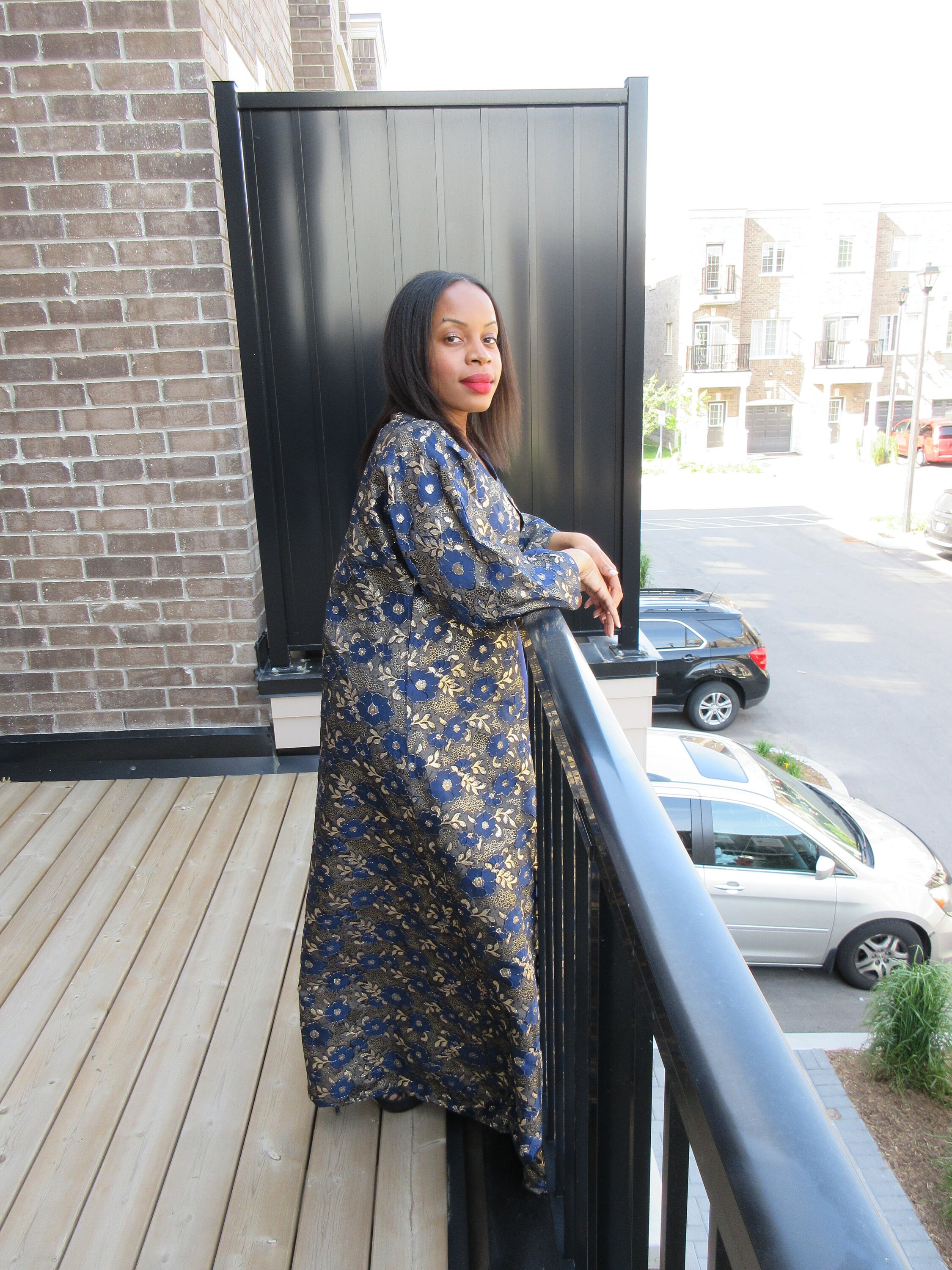 brocade evening coat