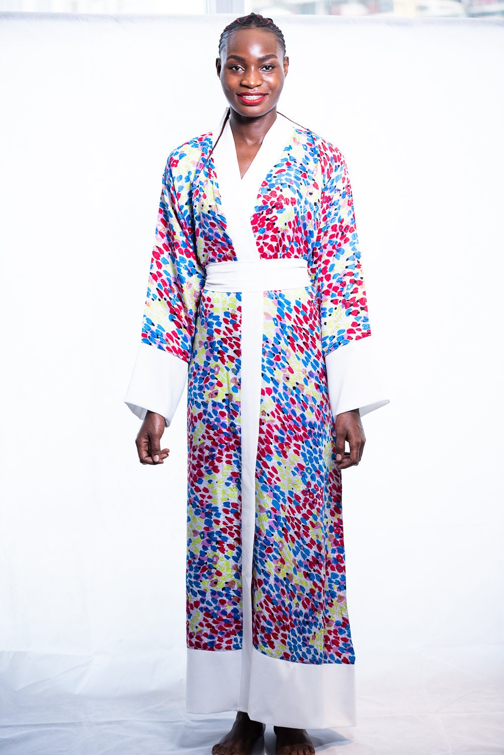 White Vintage Silk Kimono Long Formal Dress Listed By nana b. - Tradesy
