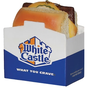 My Little Town White Castle Slider Christmas Ornament