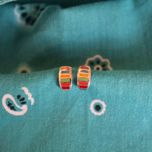 Rainbow Sterling Silver Earrings