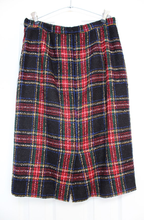 High Waisted Plaid Skirt - image 3