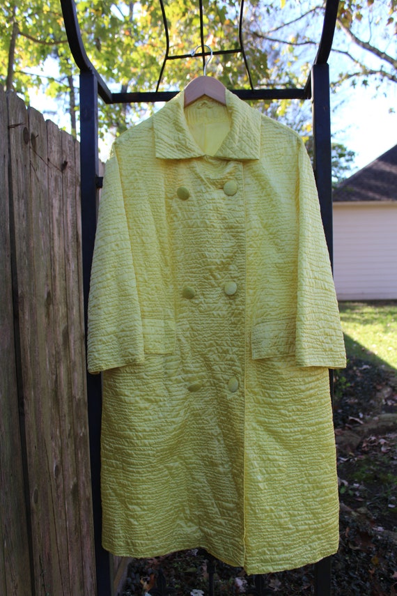 Vintage Yellow Rain-Paka Coat - image 4