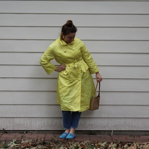 Vintage Yellow Rain-Paka Coat
