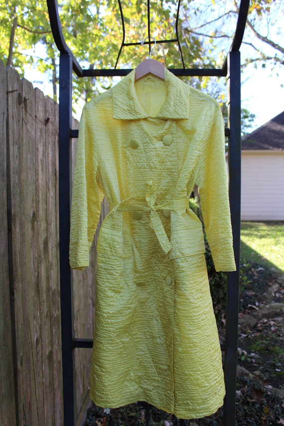 Vintage Yellow Rain-Paka Coat - image 6