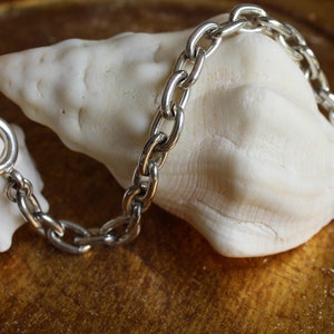 Silver Cable Link Bracelet