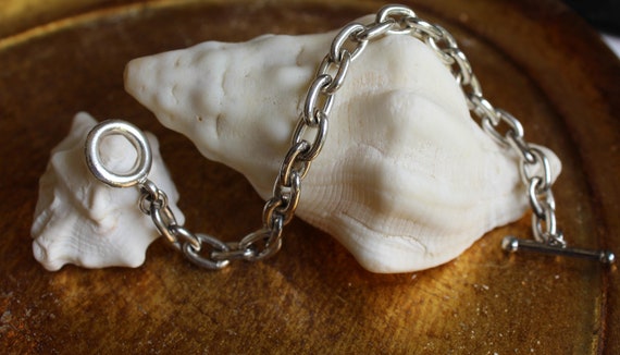 Silver Cable Link Bracelet - image 1