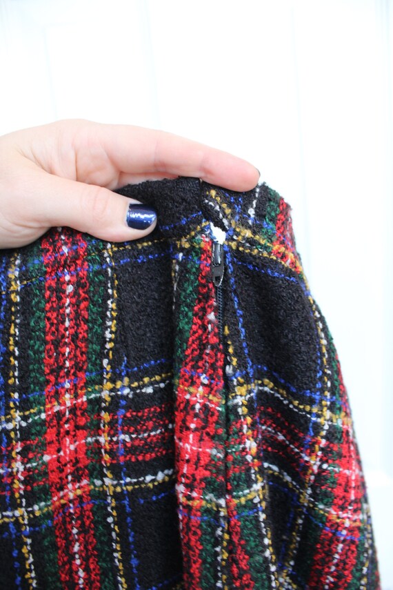 High Waisted Plaid Skirt - image 5