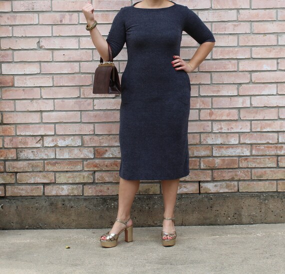 Dark Grey Terry Cloth Dress