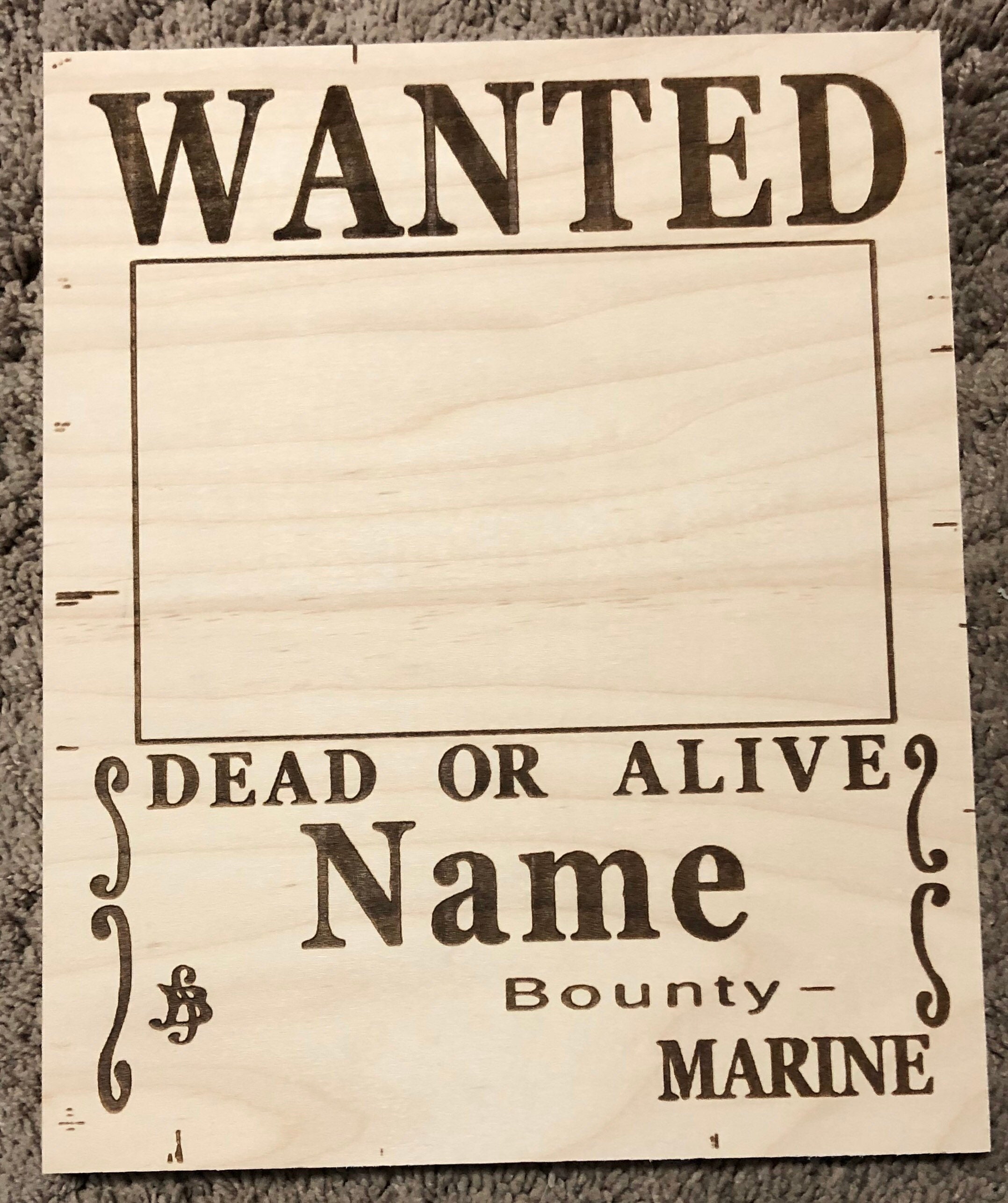 Gol D. Roger One Piece Wanted Poster Pin 