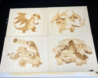 Pokemon Wood Engraving