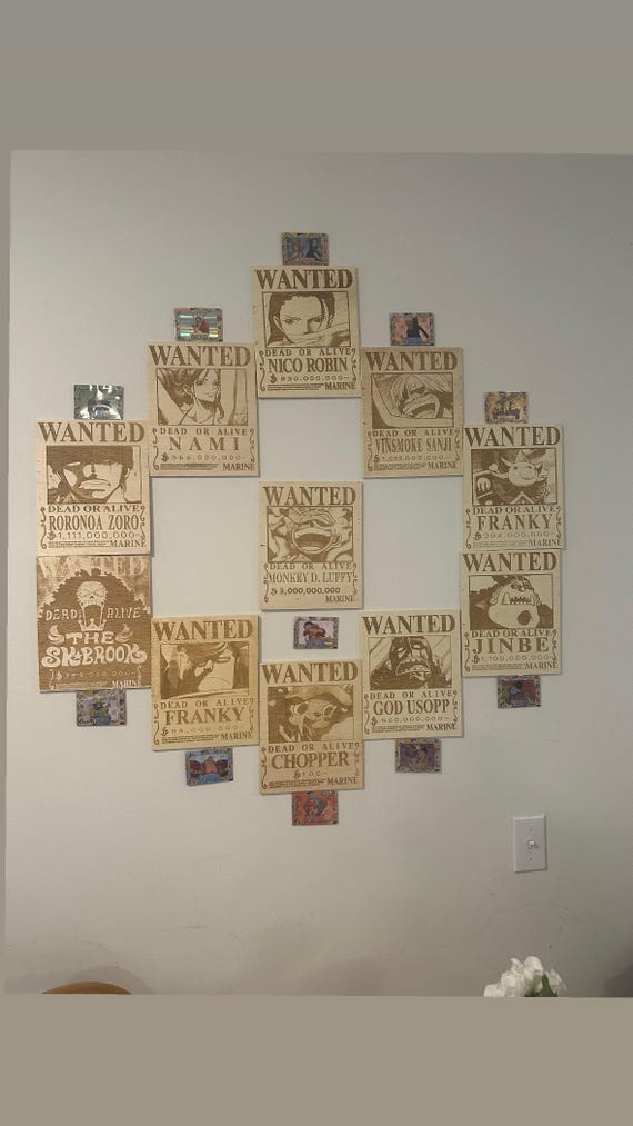 One Piece Wooden Wanted Poster Set of 3 - Etsy