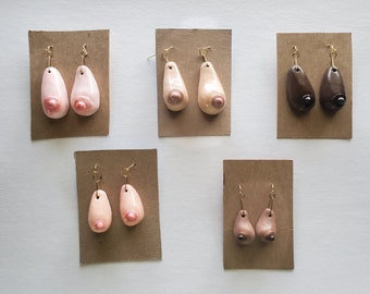 Breast Earrings (Clay)