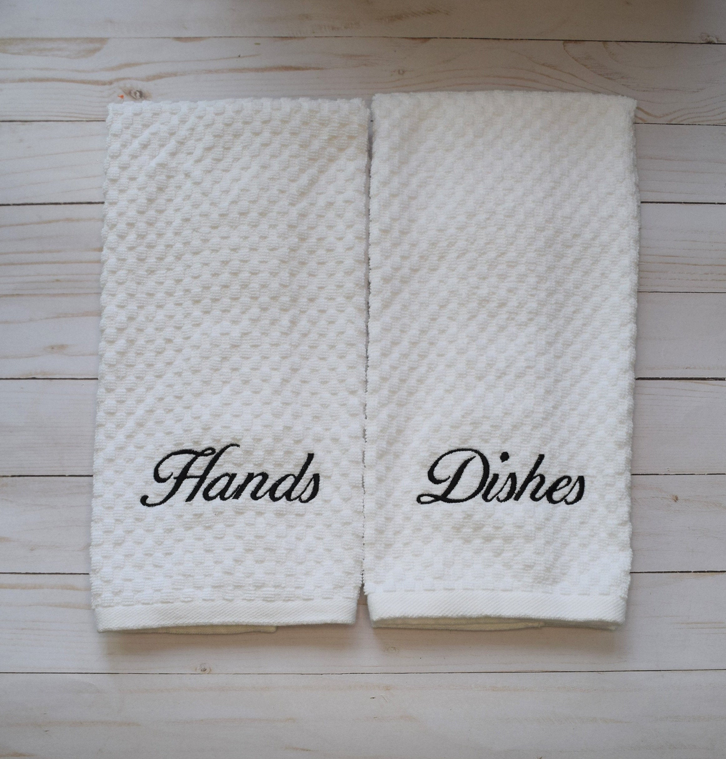  Funny Kitchen Towels and Dishcloths Sets of 4 - Dish Towels for  Washing Drying Dishes - Decorative Waffle Towels, Hand Towels, Tea Towels,  White- Perfect for Birthday, Housewarming Gifts Christmas 