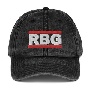 RBG Hat Notorious Ruth Bader Ginsburg Embroidered Vintage Cotton Baseball Cap