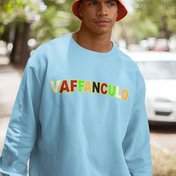 Vaffanculo Sweatshirt Drake | Blaues Crewneck Sweatshirt