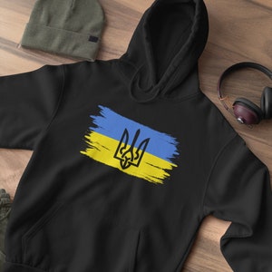 Oekraïne Hoodie, Oekraïense vlag Wapen wapen hooded sweatshirt