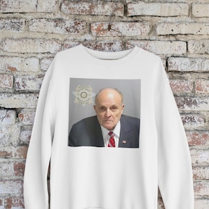 Rudy Giuliani Mugshot Shirt Unisex Mug Shot Crewneck Sweatshirt