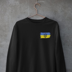 Camisa de Ucrania, Escudo de armas de la bandera ucraniana Sudadera con estampado de bolsillo