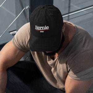 Bernie 2020 Hat Bernie Sanders Hat, Bernie 2020 Dad Hat Bernie For President Cap Distressed Dad Hat