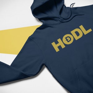 Dogecoin Hoodie, Cryptocurrency Shirt, Crypto Hoodie, Dogecoin HODL Hooded Sweatshirt