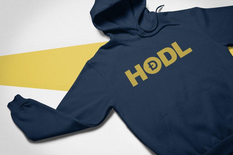 Dogecoin Hoodie, Cryptocurrency Shirt, Crypto Hoodie, Dogecoin HODL Hooded Sweatshirt image 1