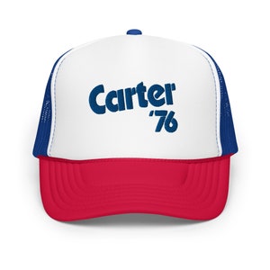Jimmy Carter Cap Retro 1976 Embroidered Foam Trucker Hat