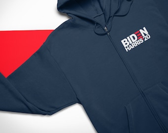 Biden Harris Hoodie für Präsident 2020 Shirt Joe Biden Kamala Harris voller Reißverschluss Kapuzen Sweatshirt